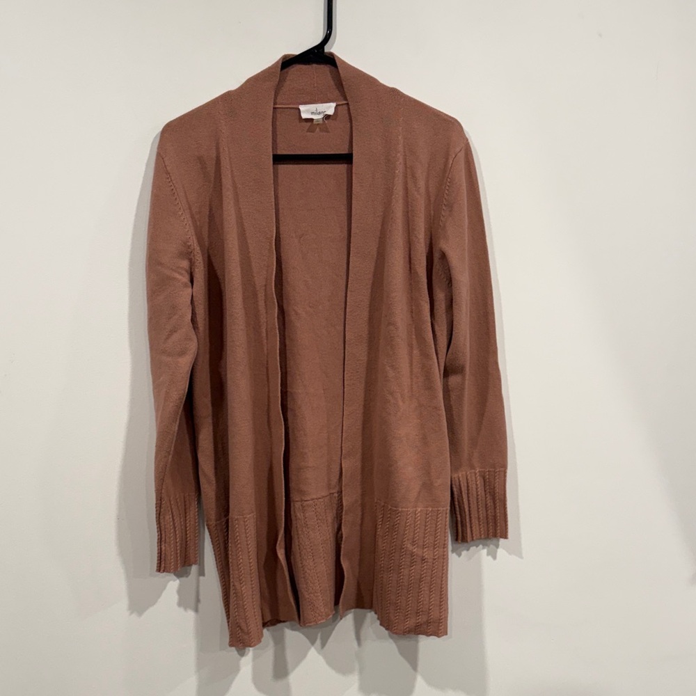 Milano Women's Soft Pink Open Front Cardigan